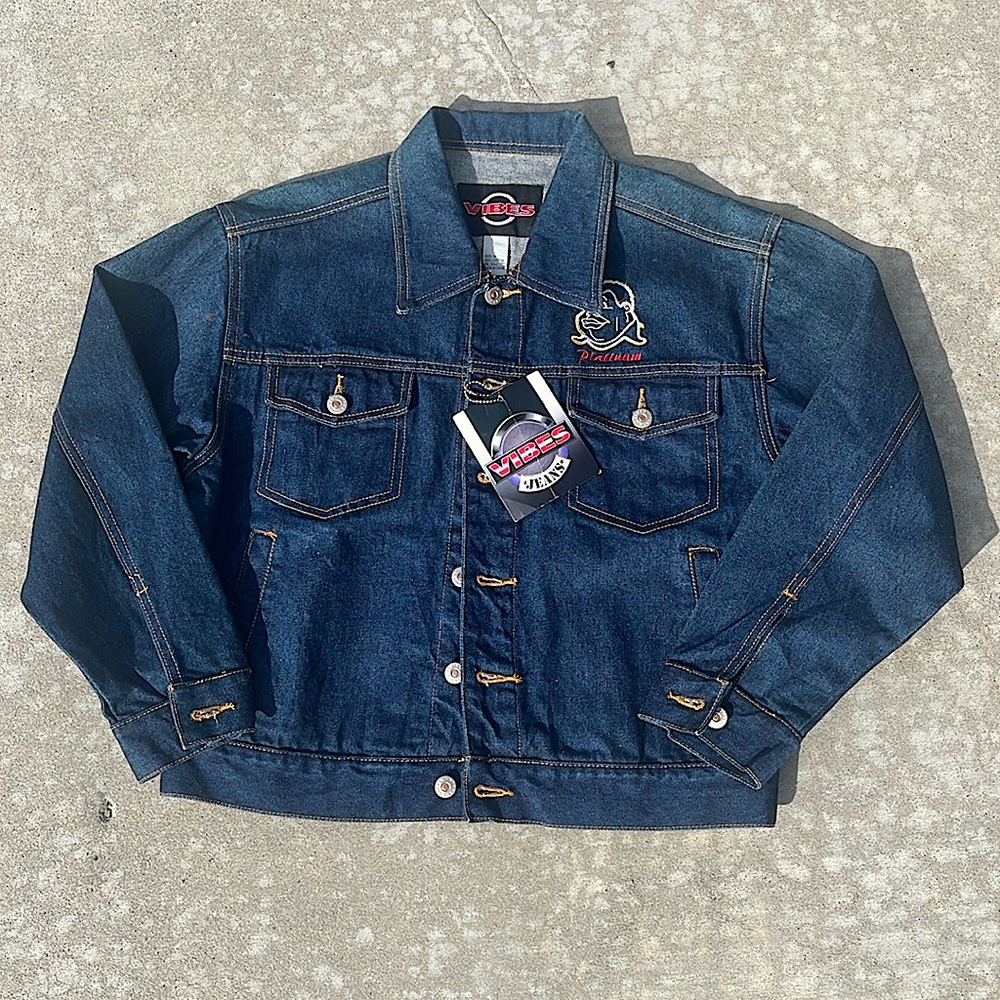 Platinum FUBU denim deadstock Fat Albert jacket size women’s medium